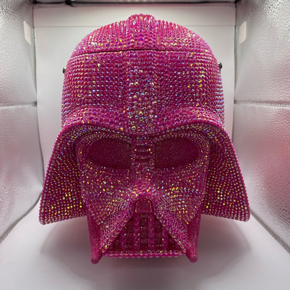 Pink Rhinestone Darth Vader Helmet